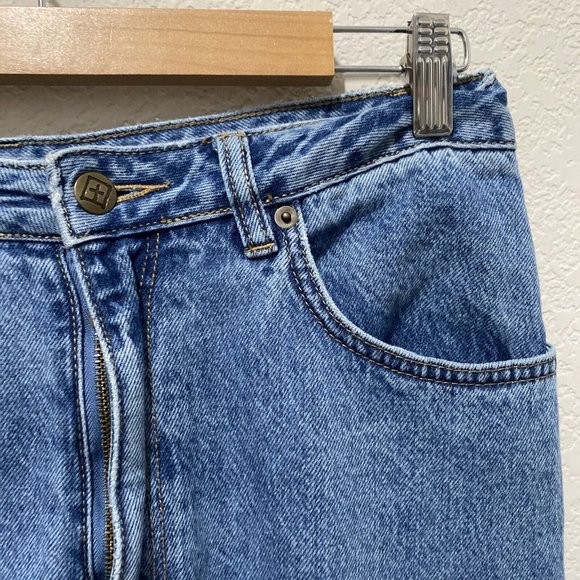 KSubi Blue Women’s Jeans Size 30” X 27 Raw Hem Chlo wasted Bae Blue high Waist - Picture 5 of 16